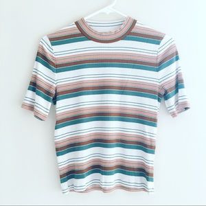 Hipster striped fitted tee